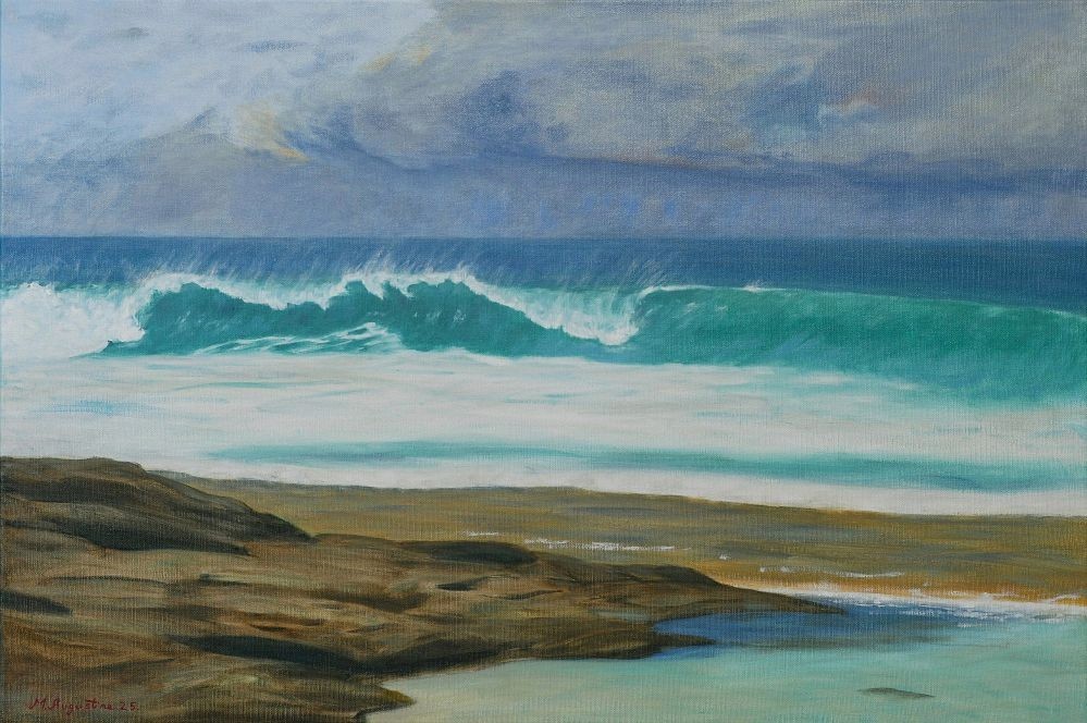 Storm wave 61x91cm $1500